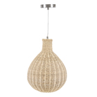 Pendente Esfera 1 Lâmpada Fibra Bege Cestino Inspire