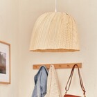 Pendente Cilíndrico 1 Lâmpada Bambu Bege Jalapa Inspire