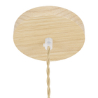 Pendente Oval 1 Lâmpada Fibra Bege Java GMH