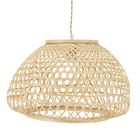 Pendente Oval 1 Lâmpada Fibra Bege Java GMH