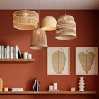 Pendente Cone 1 Lâmpada Fibra Natural Bege Nema Inspire