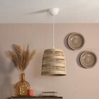 Pendente Cone 1 Lâmpada Fibra Natural Bege Nema Inspire