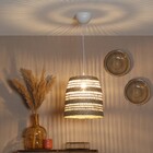 Pendente Cone 1 Lâmpada Fibra Natural Bege Nema Inspire