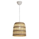 Pendente Cone 1 Lâmpada Fibra Natural Bege Nema Inspire