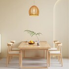 Pendente Oval 1 Lâmpada Fibra Bege Timor GMH