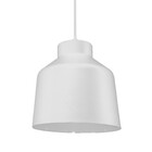 Pendente Redondo 1 Lâmpada Metal Branco Abyssus Auremar