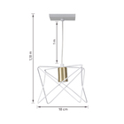 Pendente Aramado 1 Lâmpada Metal Branco Aramado Pantoja & Carmona