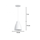 Pendente Redondo 1 Lmpada Branco Basic