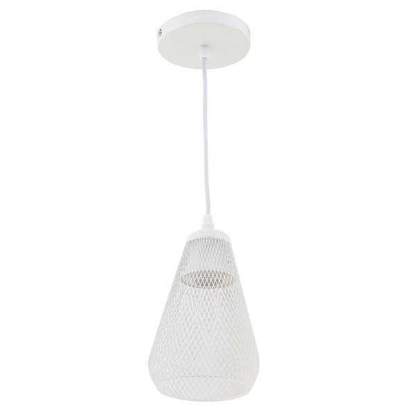 Pendente Esfera 1 Lâmpada Metal Branco CAGE Branco Gmh