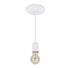 Pendente Tubo 1 Lâmpada Metal Branco Hitech Attena Iluminação