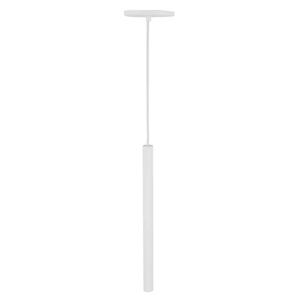 Pendente 1 Lâmpada Branco Metal Mini Tube Auremar