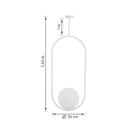 Pendente Oval 1 Lâmpada Metal Branco Metaldomado
