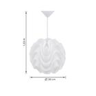 Pendente Esfera 1 Lâmpada Plástico Branco Sky Inspire