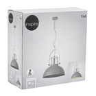 Pendente Meia Bola 1 Lâmpada Metal Cinza Ted Inspire