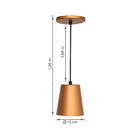Pendente Cone 1 Lâmpada Metal Cobre Berlim Inspire