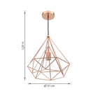 Pendente Aramado 1 Lâmpada Metal Cobre Byron Inspire