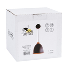 Pendente 1 Lâmpada Cobre e Preto Metal Bald Ema Lustres