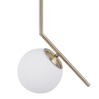 Pendente 1 lâmpada Dourado Alumínio e Vidro Orluce