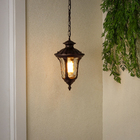 Pendente 1 Lâmpada Metal e Vidro Dourado e Bronze Orleans Biancoluce