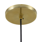 Pendente Globo 1 Lâmpada Vidro e Metal Dourado Moon Auremar