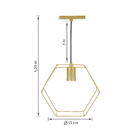 Pendente 1 Lâmpada Metal Dourado Pendente