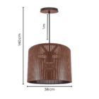 Pendente Redondo 1 Lmpada MDF Imbuia Loures G