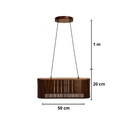 Pendente Redondo 1 Lmpada MDF Imbuia Loures Oval