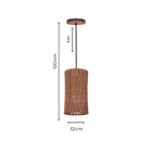 Pendente Redondo 1 Lmpada MDF Imbuia Loures P
