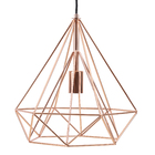 Pendente Aramado 1 Lâmpada Metal Laranja Byron Inspire