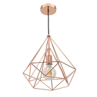 Pendente Aramado 1 Lâmpada Metal Laranja Byron Inspire