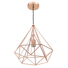 Pendente Aramado 1 Lâmpada Metal Laranja Byron Inspire