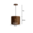 Pendente Redondo 1 Lmpada MDF Loures Imbuia M