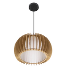 Pendente 1 Lâmpada Madeira Marrom Bari Ilux