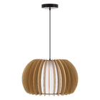 Pendente 1 Lâmpada Madeira Marrom Bari Ilux