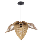Pendente 1 Lâmpada Madeira Marrom Bee Ilux