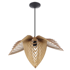 Pendente 1 Lâmpada Madeira Marrom Bee Ilux