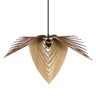 Pendente 1 Lâmpada Madeira Marrom Bee Ilux