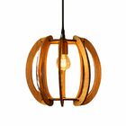 Pendente Redondo 1 Lâmpada Marrom Boll Luz Vita