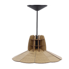 Pendente 1 Lâmpada Madeira Marrom Gazebo Ilux