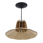 Pendente 1 Lâmpada Madeira Marrom Gazebo Ilux