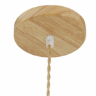 Pendente Cesto 1 Lâmpada Fibra de Bambú Marrom Hao Gmh