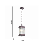 Pendente Retangular 1 Lmpada Alumnio Marrom Longue Fit Biancoluce