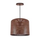 Pendente Redondo 1 Lâmpada Marrom Loures M Luz Vita