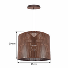Pendente Redondo 1 Lâmpada Marrom Loures M Luz Vita