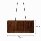 Pendente Redondo 1 Lâmpada Marrom Loures Oval Luz Vita