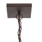 Pendente 1 Lâmpada Metal e Vidro Marrom Metaldomado