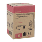 Pendente 1 Lâmpada Plástico Marrom Modena Dital