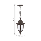 Pendente 1 Lâmpada Plástico Marrom Modena Dital