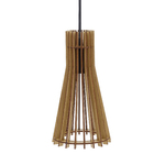 Pendente 1 Lâmpada Madeira Marrom Oslo Ilux