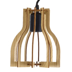 Pendente 1 Lâmpada Madeira Marrom Ragnar Ilux